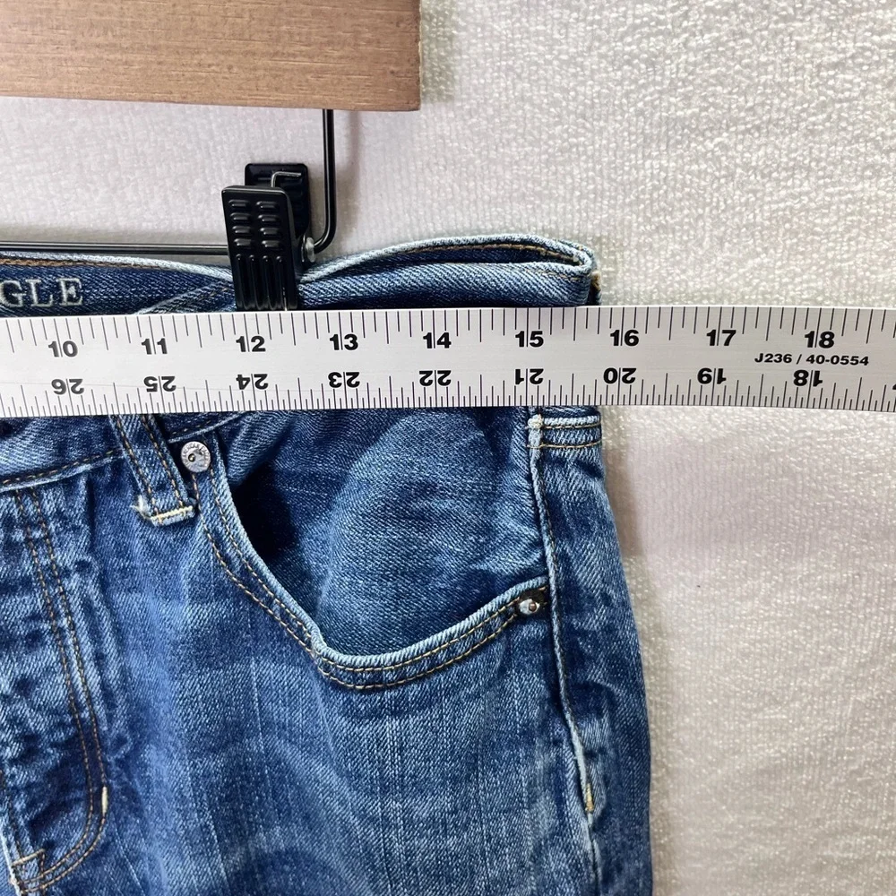 American Eagle Vintage Hi-Rise Jeans Womens 8 Blue Denim Faded 90s Y2K 2195 - Picture 4 of 9